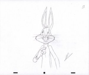 Bugs Bunny Animation Pencil Art - 13 - Thinking