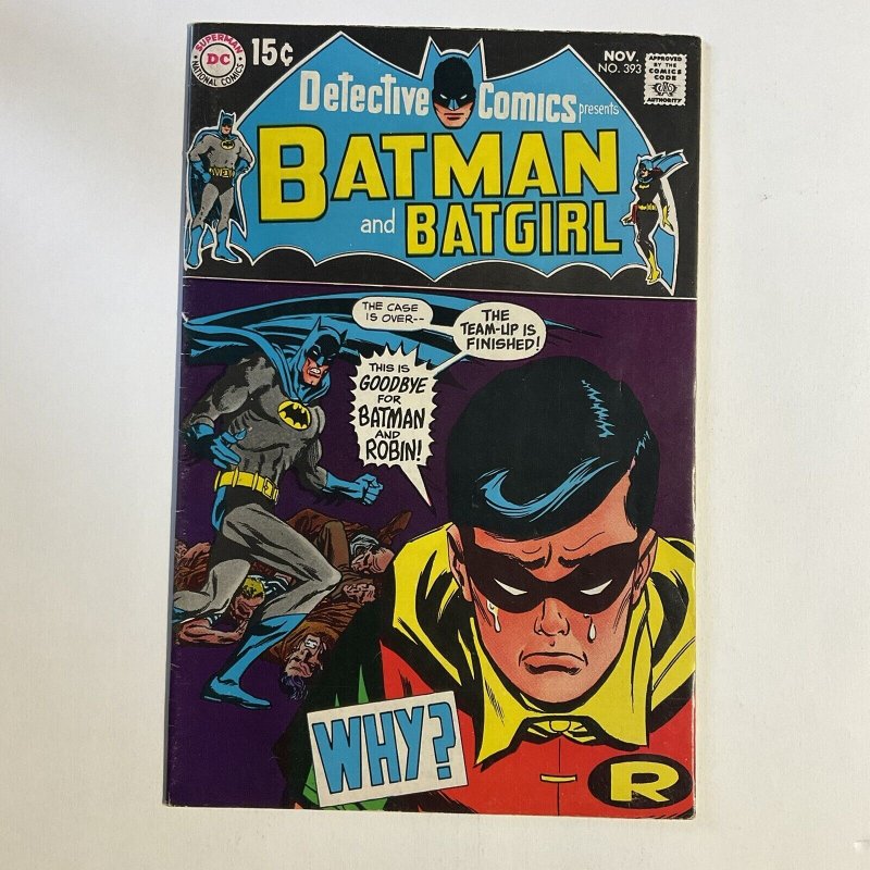 DETECTIVE COMICS 393 1969 DC COMICS FN FINE 6.0