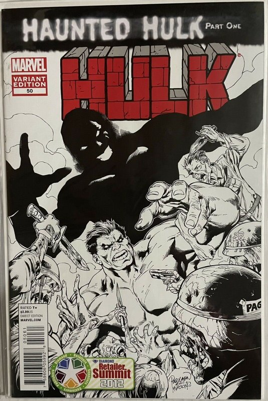 Hulk Vol.2 #50 Diamond Retailer Summit Sketch Cover (2012 Marvel)