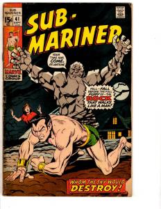 Lot Of 4 Prince Namor Sub-Mariner Marvel Comic Books # 40 41 42 43 VG Range RH2