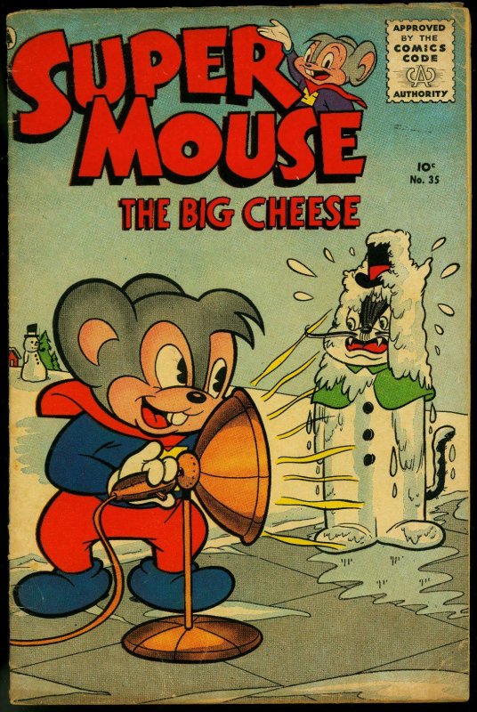 Supermouse The Big Cheese #35 1956- Funny Animals- Snowman cover VG+