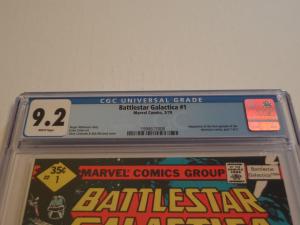 Battlestar Galactica #1-3, CGC 9.2; Whitman variants! 3-part TV show adaptation!