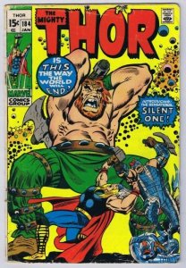 Thor #184 ORIGINAL Vintage 1971 Marvel Comics 1st Silent One 1st Infinity