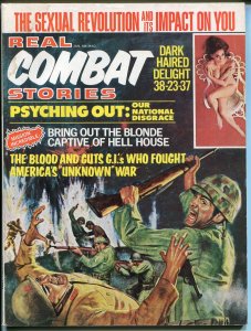 Real Combat Stories 1/1971 Reese-spicy pulp interior art-LSD-cheesecake-G/VG