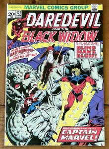 Daredevil And The Black Widow #107 VF+ Captain Marvel Terrex App 1974 Marvel