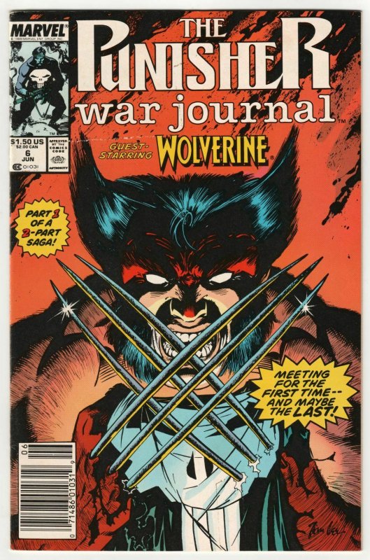 Punisher War Journal #6 | Wolverine Appearance | Jim Lee Art (Marvel, 1989)