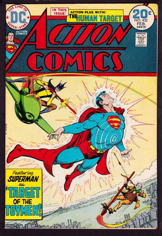 Action Comics #432 (Feb 1974, DC) Toyman 6.5 FN+