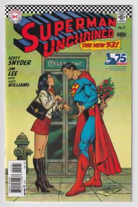 DC Comics! Superman Unchained! Issue #1! 75th Anniversary Silver Age Cover! 