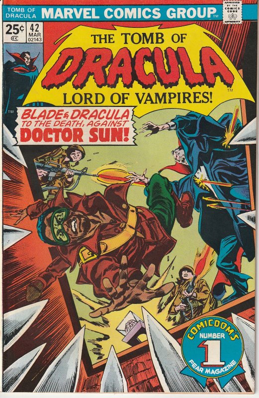 Tomb of Dracula(vol. 1) # 42 Blade and Dracula vs Doctor Sun