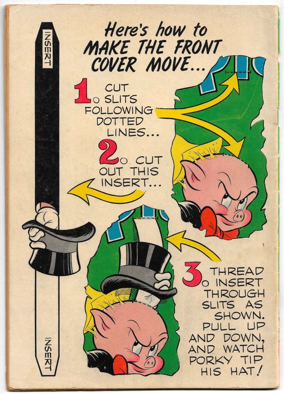 PORKY PIG #295 (Four Color) (Sept1950) 4.5 VG+ Porky Chosen Pres. of Gorgonzola