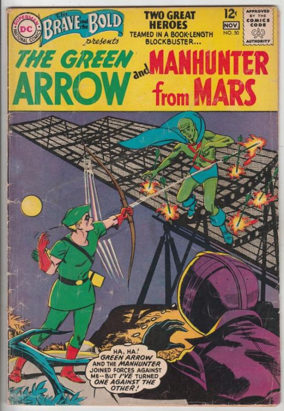 Brave and the Bold, The #50 (Nov-63) VG+ Affordable-Grade Martian Manhunter, ...