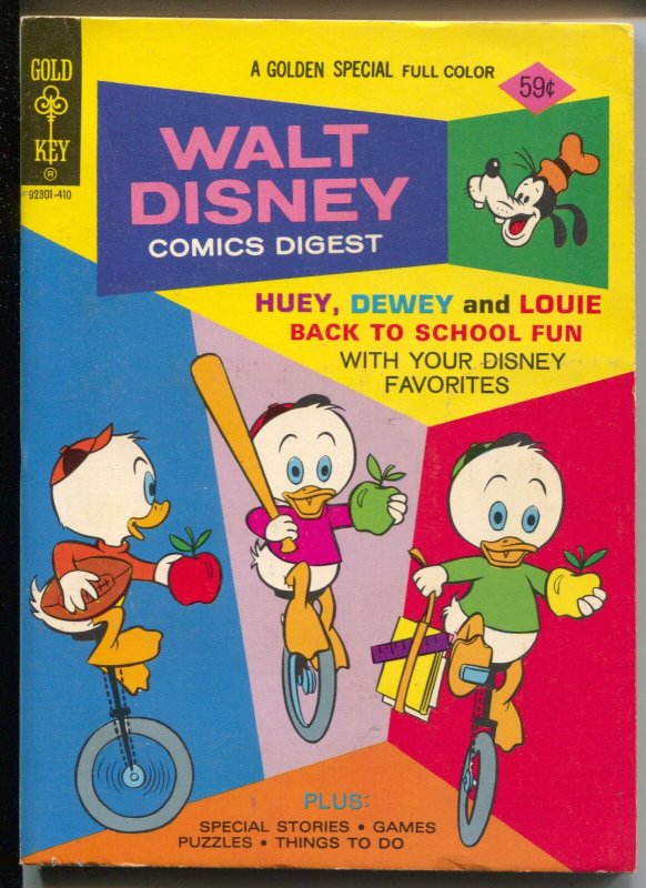 Walt Disney Comic Digest #49 1974-Huey, Dewey & Louie-Donald-VF