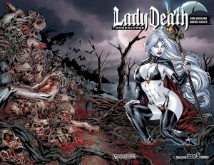 Lady Death Apocalypse # 5 Wrap Around Variant Cover !!!  VF+ 