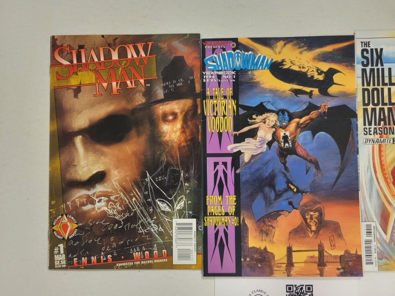 3 Valliant Comics #3 Six Million Dollar Man + #1 1 Shadowman 20 TJ29