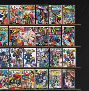 Huge Lot 150+ Comics with Cable, Silver Surfer, Quasar & More!