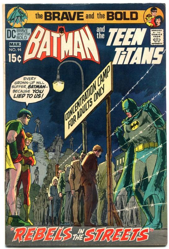 Brave and the Bold 94 VF- Batman Teen Titans 1971 DC  Comic Books - Bronze  Age, DC Comics, Teen Titans, Superhero / HipComic