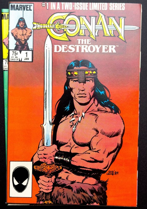 Conan the Destroyer #1,2  (1985) (2 bks Lot) [KEY] 1st Movie Adaptation - NM!