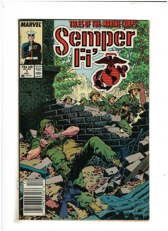 Semper Fi' #1 VF- 7.5 Newsstand Marvel Comics 1988 Tales Marine Corp, Vietnam