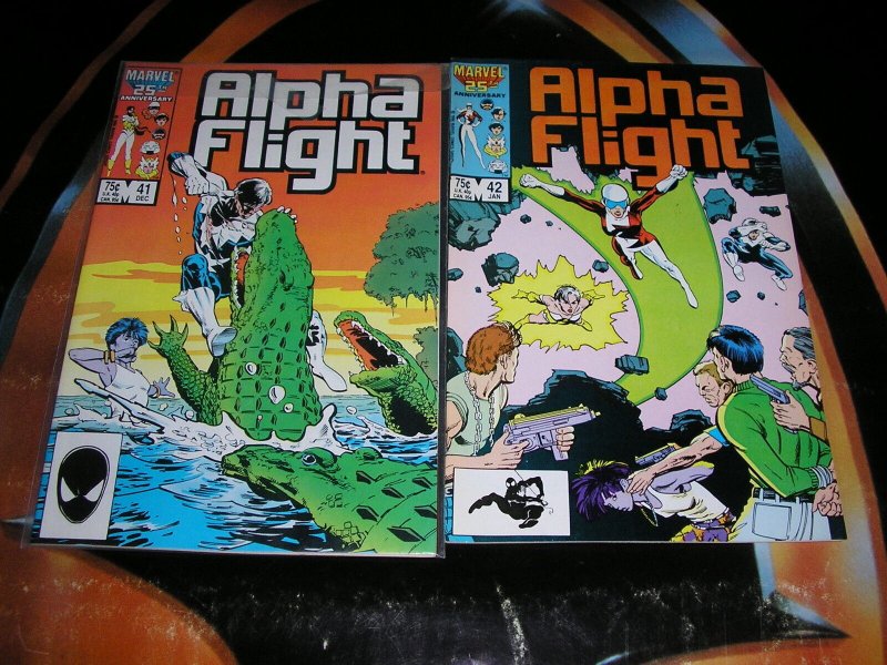 ALPHA FLIGHT (Marvel Comics), 32-126, 1986-1993, 19 diff  