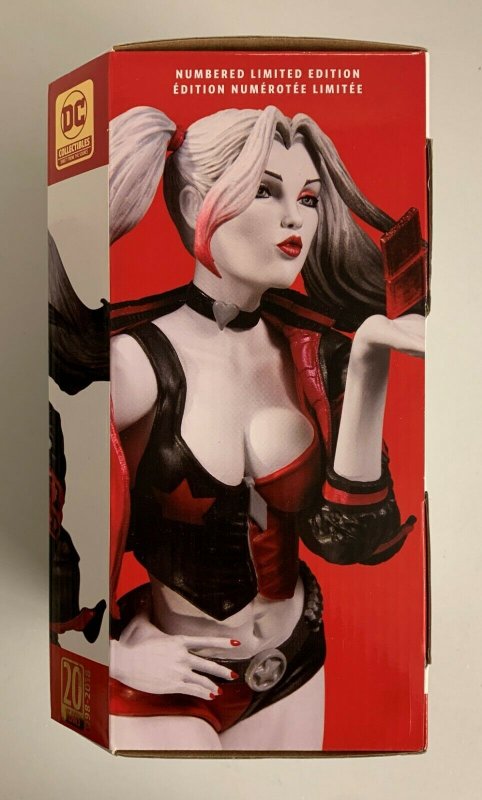 DC Collectibles Harley Quinn Red White & Black Stanley Artgerm Lau Statue 