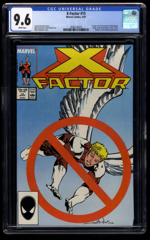 X-Factor #15 CGC NM+ 9.6 White Pages 1st Horsemen of Apocalypse!