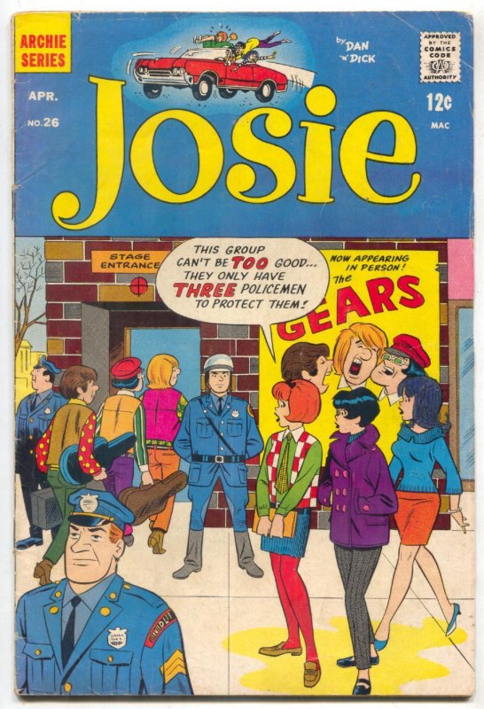 Josie #26 1967- Archie Silver Age Comic- Gears G