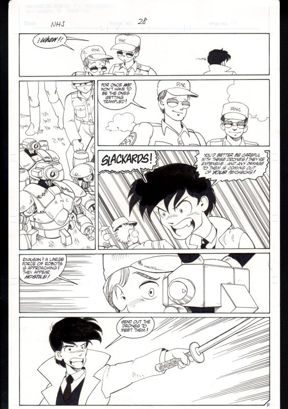 Ninja High School #28 Page 21 Original Comic Book Art - Ben Dunn