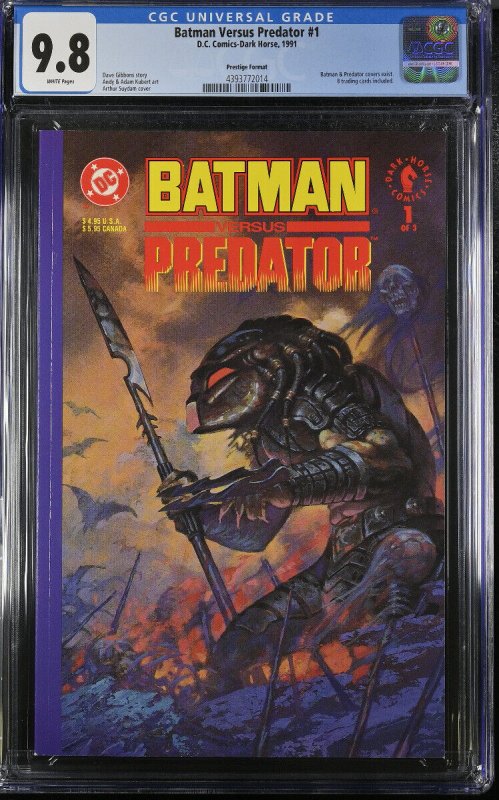 BATMAN VERSUS PREDATOR #1 CGC 9.8-1991-comic book-DC-4393772014