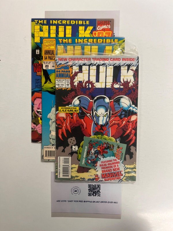 3 Hulk Marvel Comic Books # 1 19 20 Spiderman Defenders Avengers Thor 39 JS31