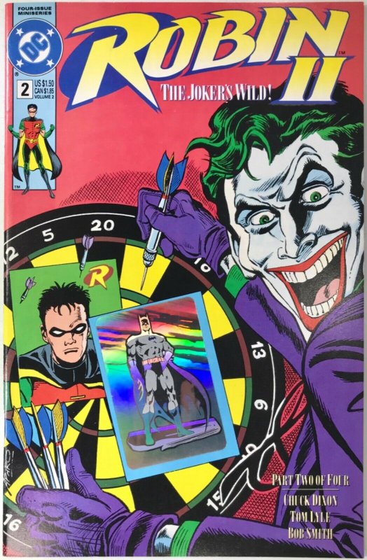 ROBIN II THE JOKER’S WILD! Comic Issue 2 — Cover C Batman Hologram — 1991 DC VF+