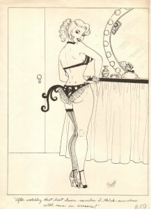 Stripper Pimp Lingerie - 1957 Humorama art by Champion