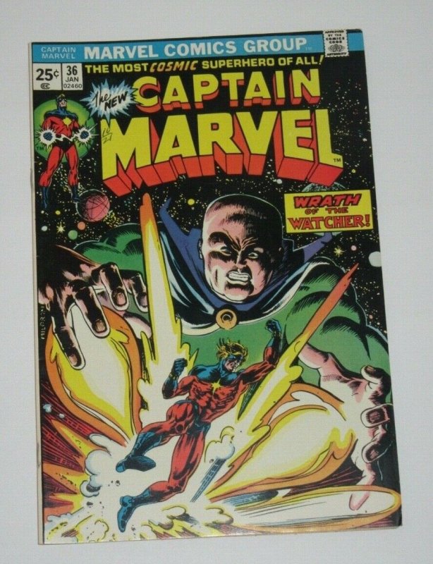 Captain Marvel #36 Marvel Value Stamp Intact 1975 Marvel Comics VF/NM