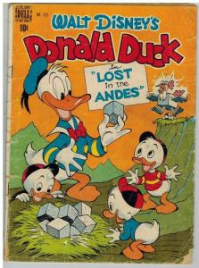 DONALD DUCK F.C. 223 FAIR+ 1948 Lost in Andes