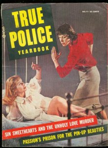 MAG: TRUE POLICE YEARBOOK #9 1960-GIRL FIGHT COVER-PIN UP FN