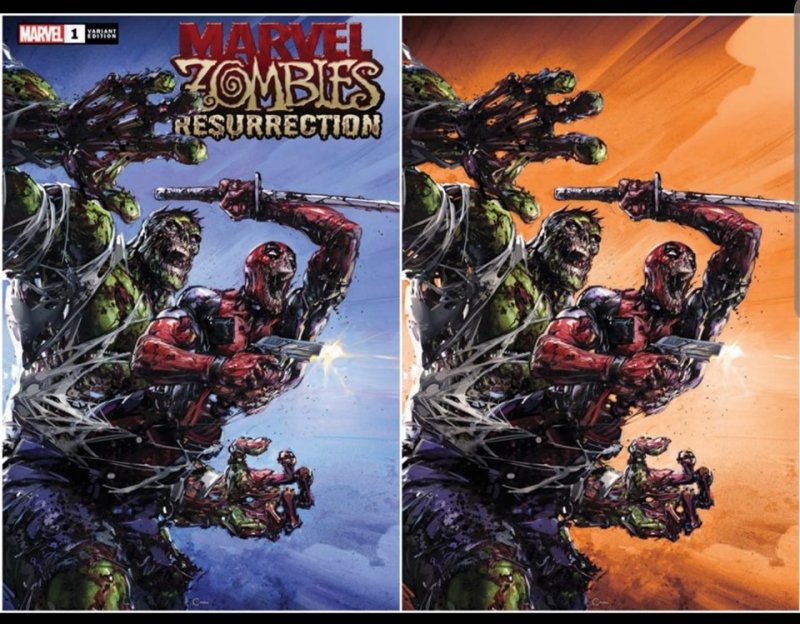 Marvel Zombies Resurrection #1 Clayton Crain Virgin Variant Set