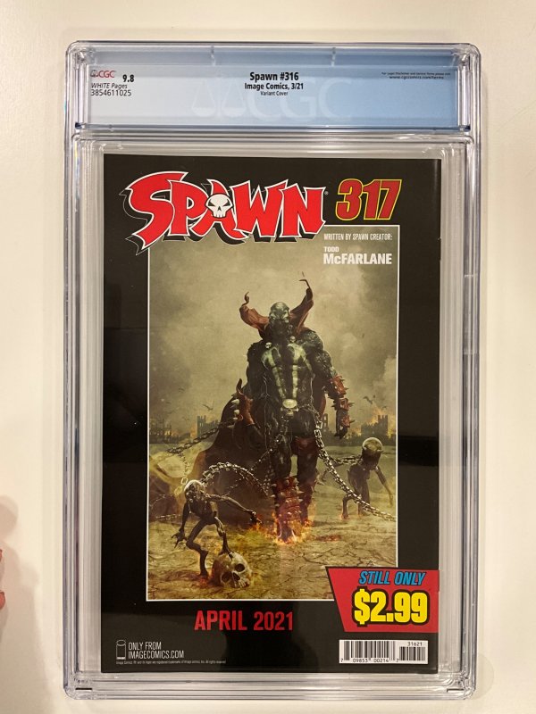 Spawn #316 Cover B - Greg Capullo & Todd McFarlane (2021) CGC 9.8