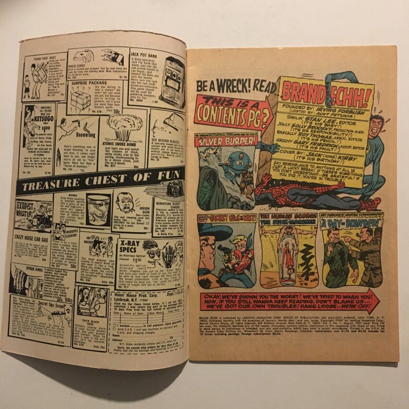 Not Brand Echh #1 1st Forbush Man Jack Kirby Marie Severin 1967 Marvel Comics