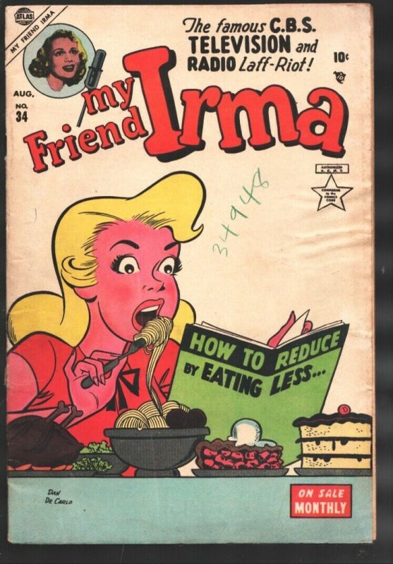 My Friend Irma #34 1953-Atlas-Dan De Carlo art & diet theme cover-Stan Lee-CB...