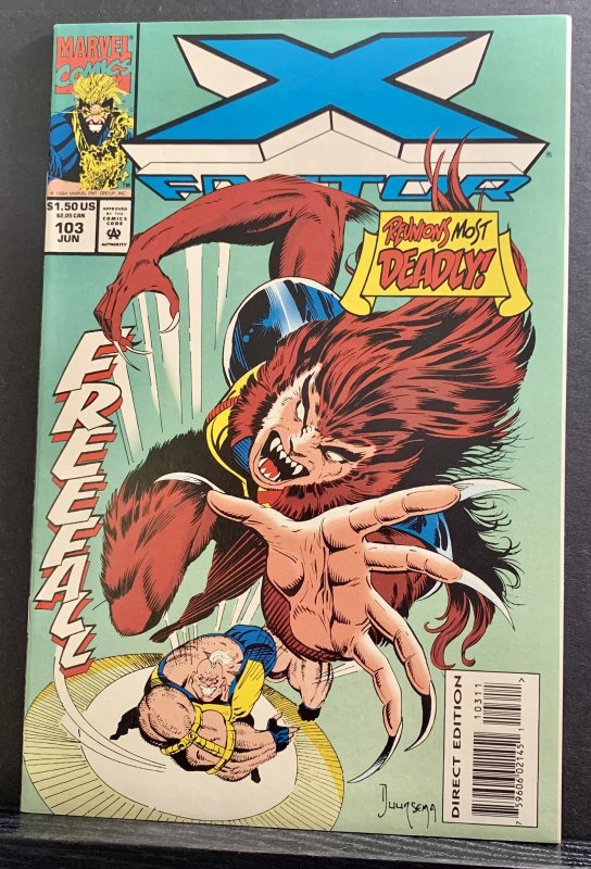 X-Factor #103 (1994) Jan Duursema / Al Milgrom Wolfsbane / Rahne Cover