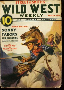 WILD WEST WEEKLY OCT 10 1936   SONNY TABOR   SILVER KID VG