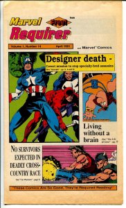Marvel Requirer #14 1991-info on upcoming Marvel issues-Captain America-FN