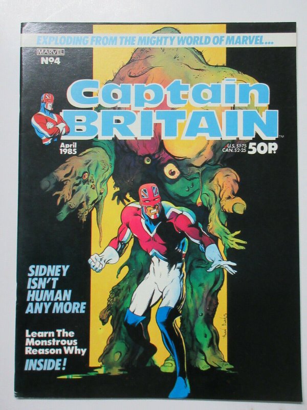 Captain Britain (Marvel UK vol 2 April 1985)  #4 w/ Doctor Who Dalek Killer