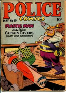 Police #90 1949-Quality-Plastic Man-Spirit-suggestive cover-P