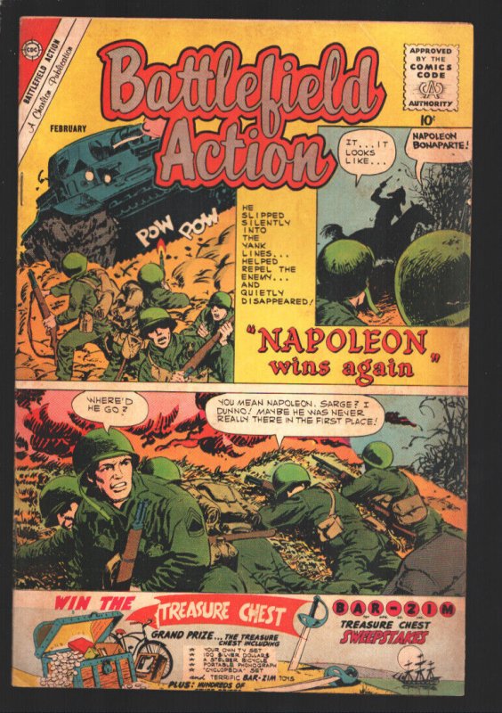 Battlefield Action #34 1960- Charlton-10¢ cover price-Sam Glanzman art-Napole...