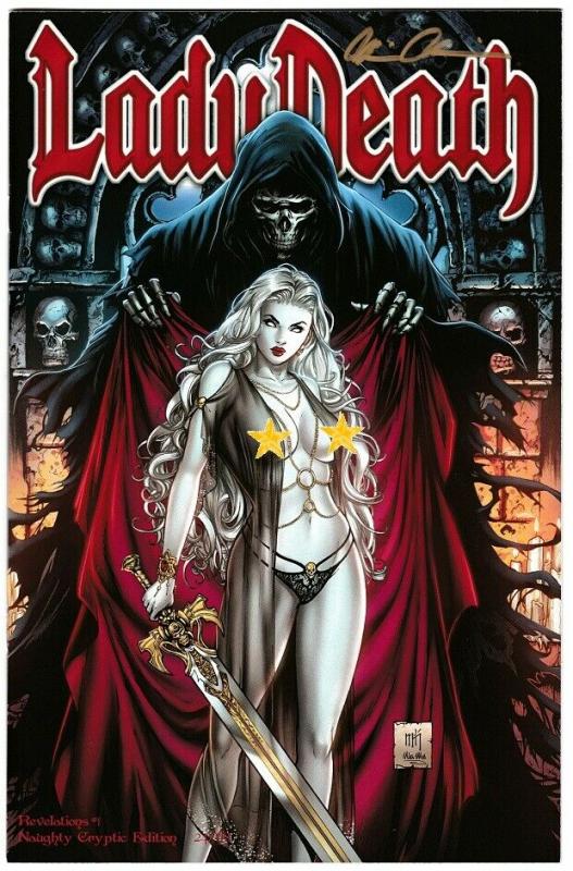 Lady Death Revelations #1 Naughty Cryptic Edition Signed by Pulido #24/99 VF/NM