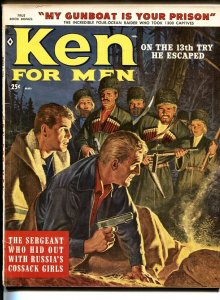 Ken For Men March 1959-Cossacks-spies-John Leone-Syd Shores-cheesecake-VG