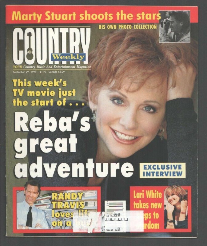 Country Weekly 9/29/1998-Reba McEntire-Lori White-Marty Stuart-Blackhawk-FN