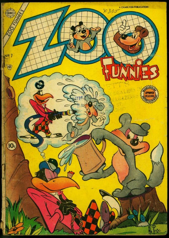 Zoo Funnies #7 1954- Al Fago- Black Crow- Charlton Funny Animal G/VG