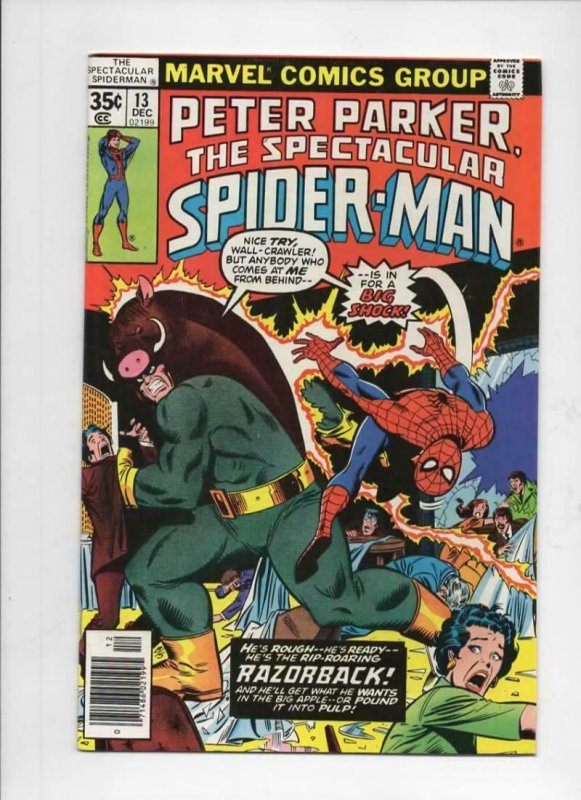 Peter Parker SPECTACULAR SPIDER-MAN #13 VF+, RazorBack 1976 1977 more in store 