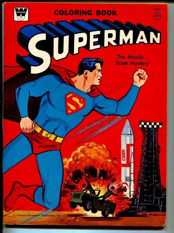 Superman Coloring Book #1031 1965-Whitman-explosion cover-unused-FN/VF